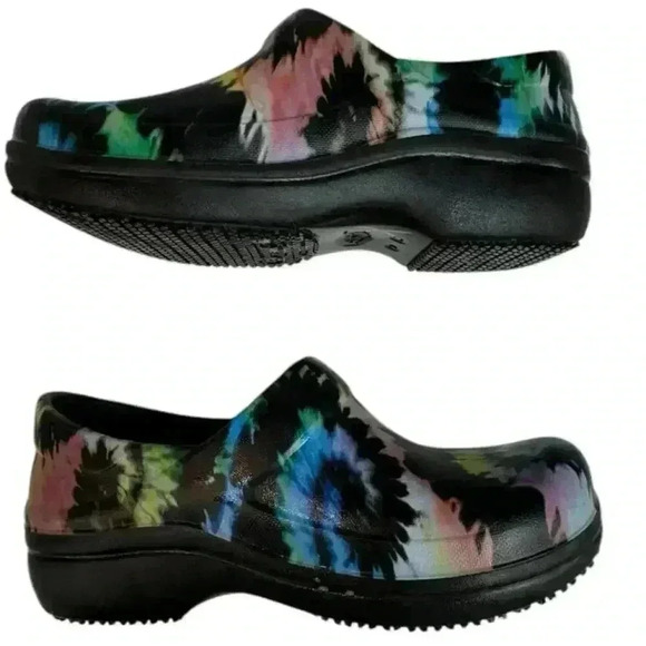 Crocs Neria Pro II Clog Shoes Womens Sz 8 Medical Nursing Tie Dye Slip Resistant - Picture 3 of 9